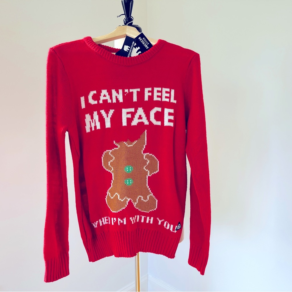 American Stitch Sweater I Can’t Feel My Face - Picture 5 of 5